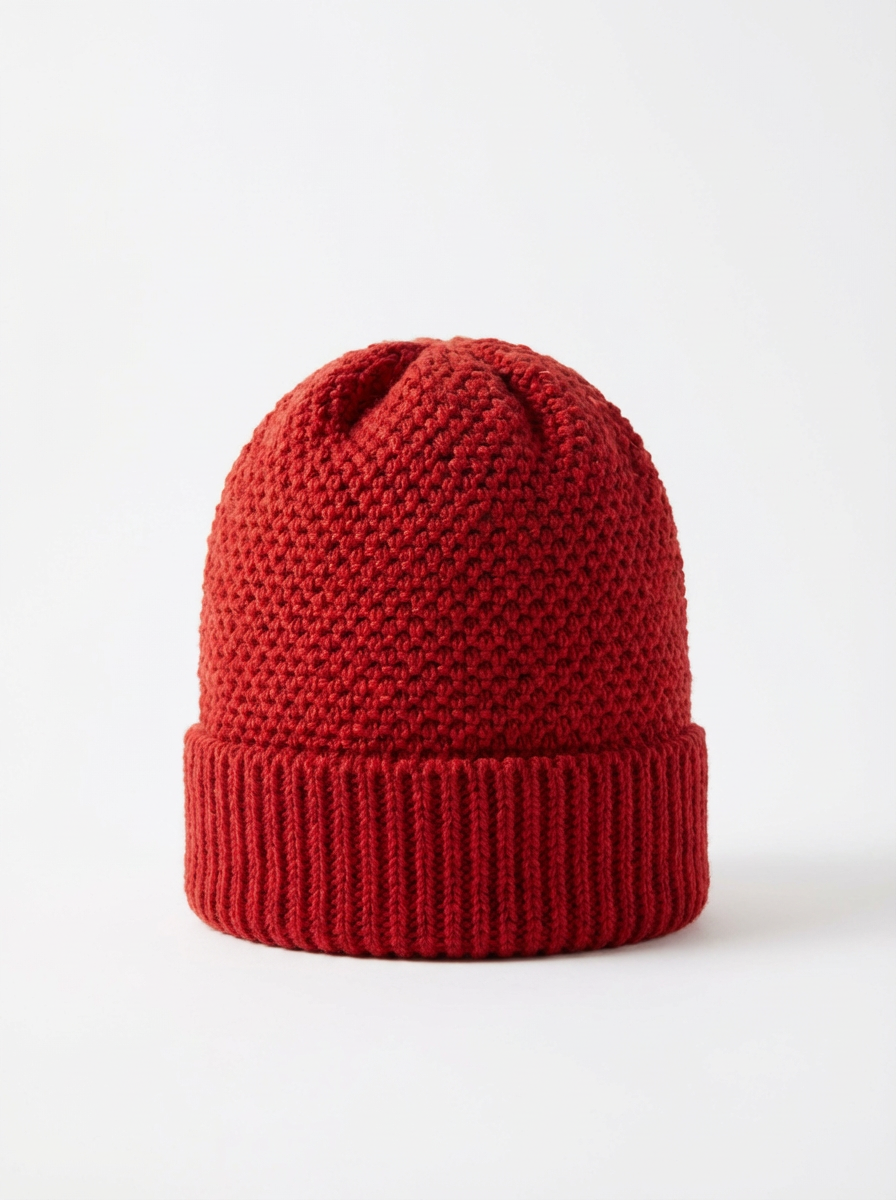 Rusty Red Lattice Beanie