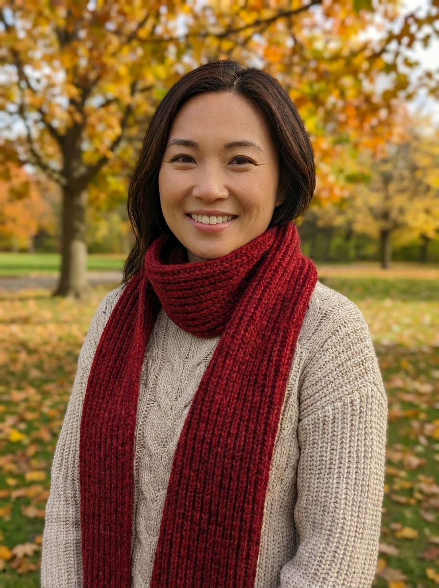 Ruby Red Scarf