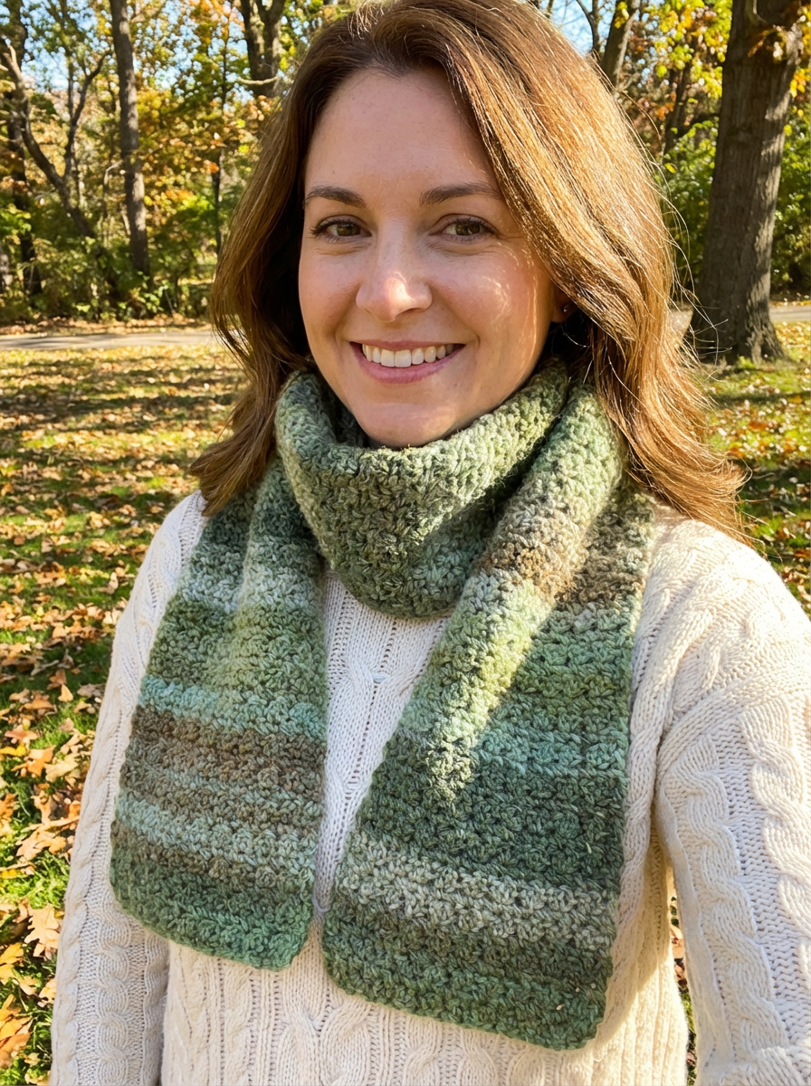 Earthy Green Scarf