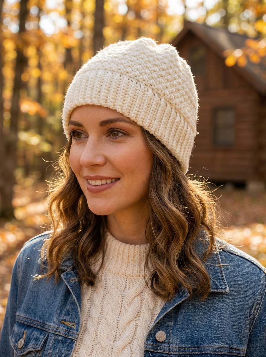 Cozy Cream Lattice Stitch