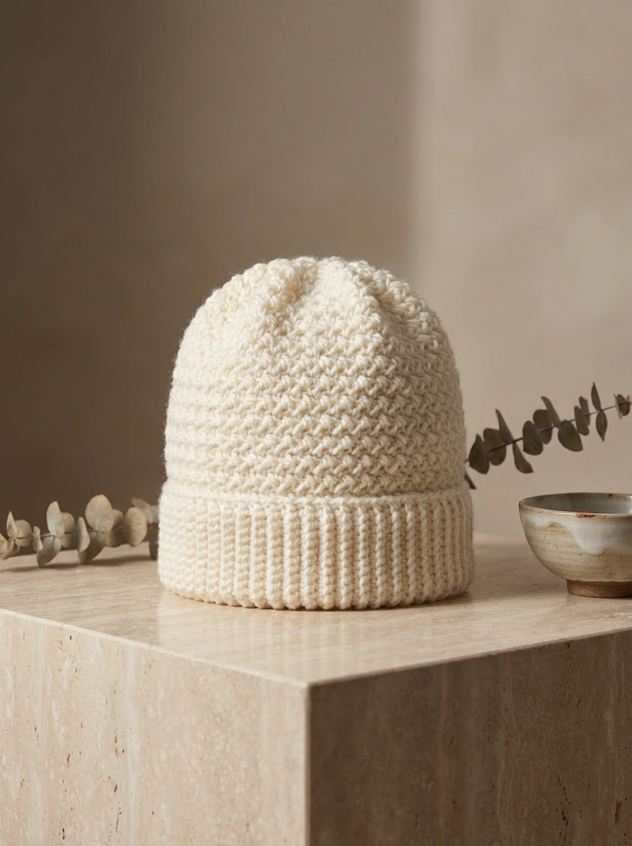 Cozy Cream Lattice Stitch