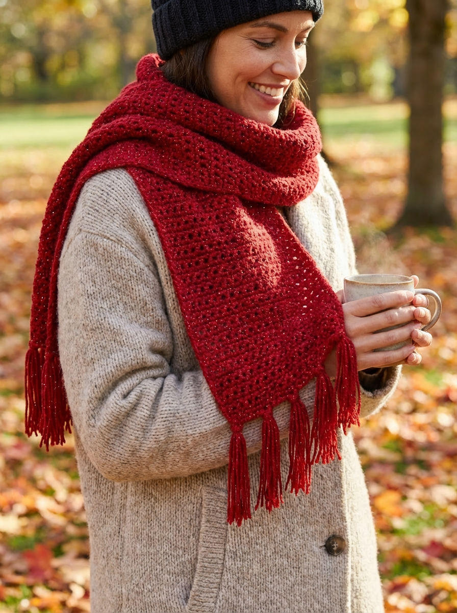 Twinkle Red Scarf