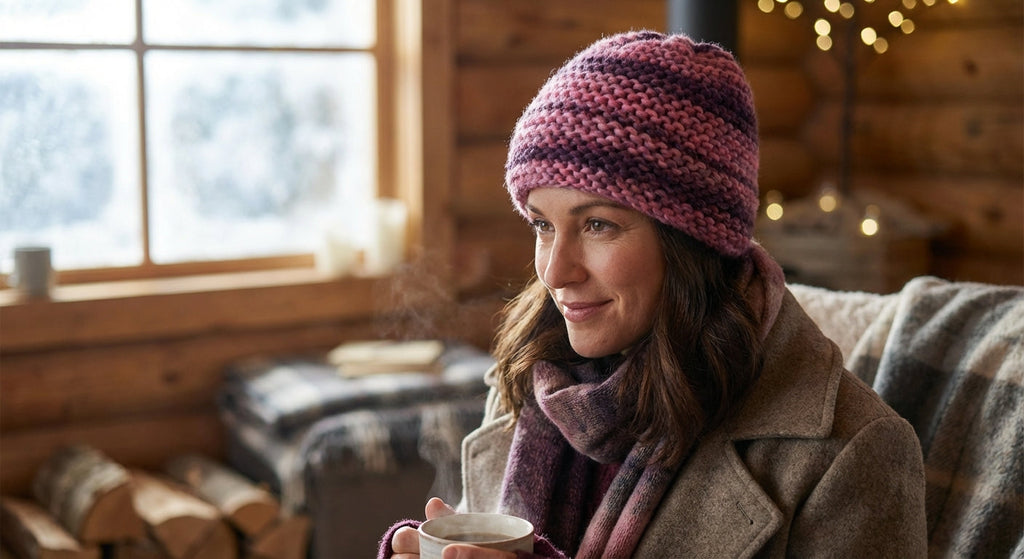 Pink Purple Beanie