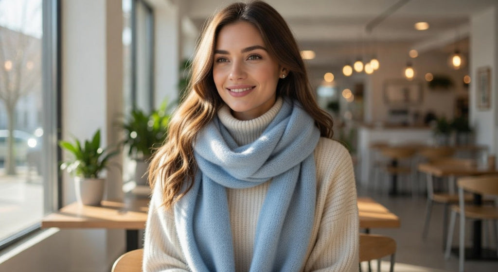 Alpaca Blue Scarf