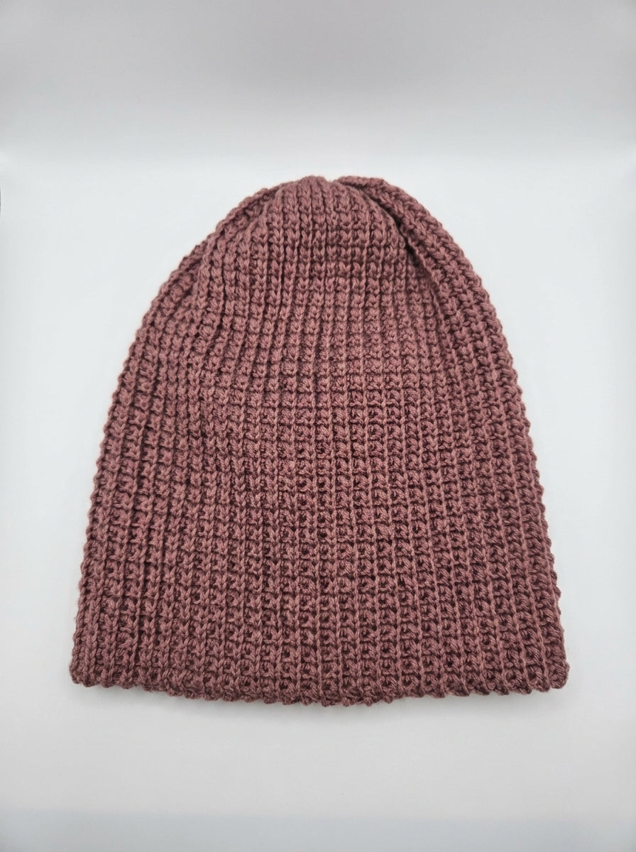 Mauve Waffle Beanie