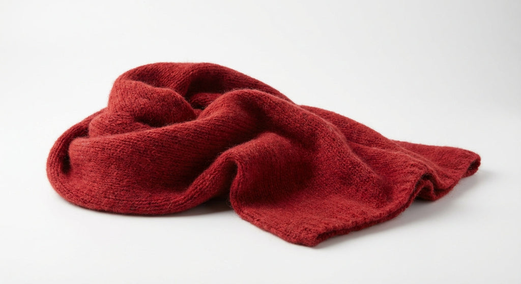 Merino Red Wool Scarf