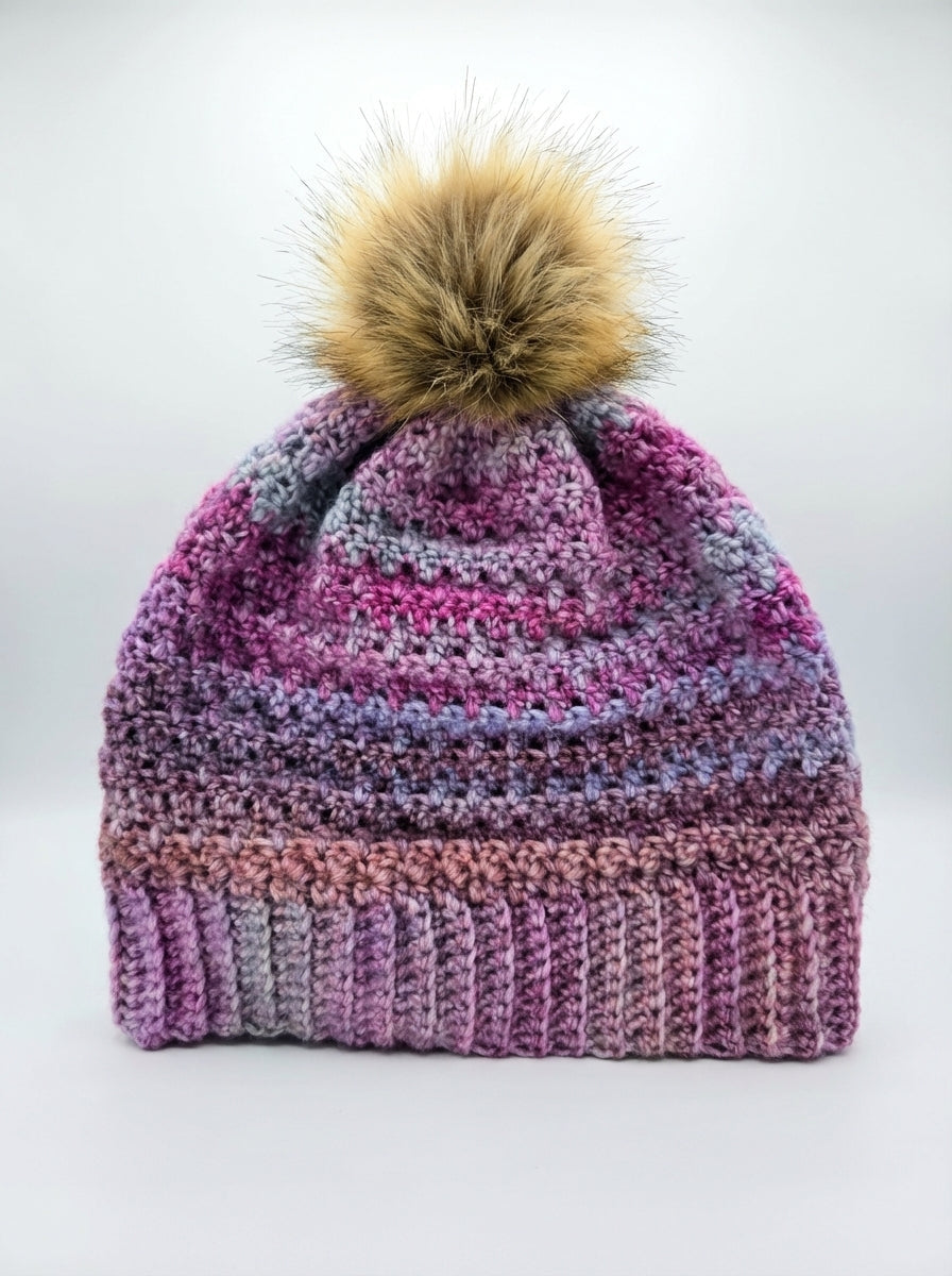 Purple Textured Beanie